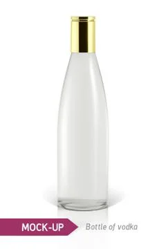 Mockup vodka bottle Illustrazione stock
