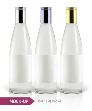 Mockup vodka bottle Stock Illustration