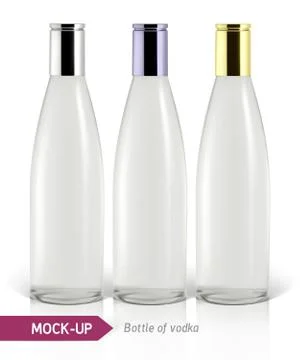 Mockup vodka bottle Stock Illustration