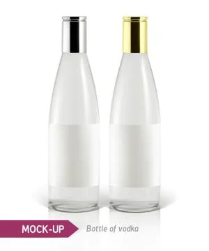 Mockup vodka bottle Stock Illustration