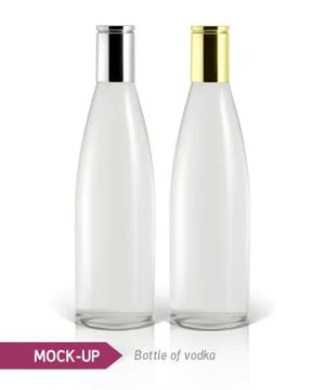 Mockup vodka bottle Stock Illustration