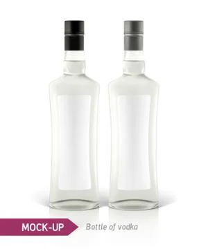 Mockup vodka bottle Stock Illustration