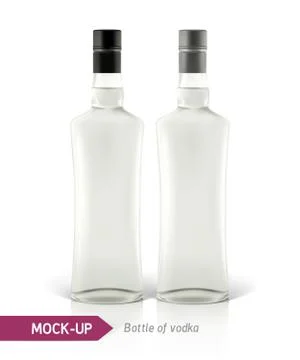 Mockup vodka bottle Stock Illustration
