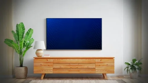 Mockup - wall screen with moving world map Video stock 157593953