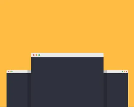 Mockup Web Page Window Design Style Stock Illustration