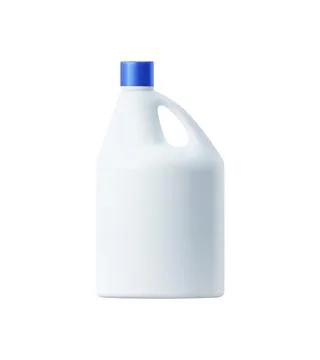 Mockup of white blank realistic plastic bottle Stock Illustration