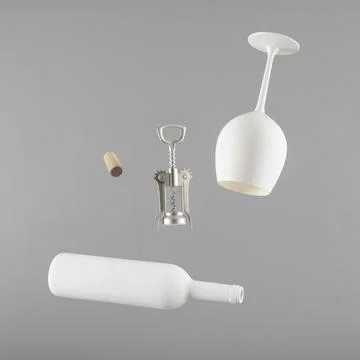 Mockup wine elements Stock Photos