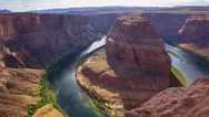 Moco Tracking Time Lapse Of Horseshoe Bend In Arizona -Zoom Out- Stock Footage