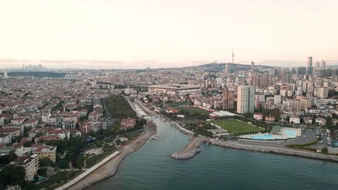 Moda Yogurtcu Park and Kiziltoprak, Istanbul, Turkey Stock Footage 136736341