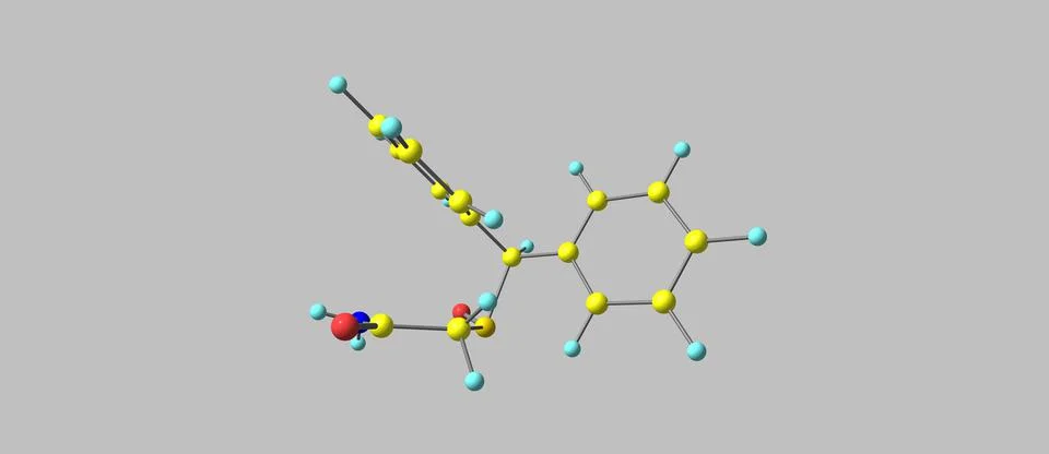 Modafinil molecular structure isolated on grey Stock Illustration