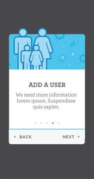 Modal Windows for Mobile UI and UX interface and experience design Illustrazione stock