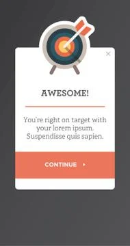 Modal Windows for Mobile UI and UX interface and experience design Illustrazione stock