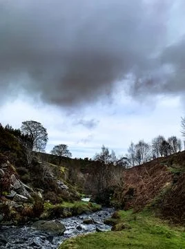 Moddy sky stream Stock Photos