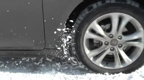 Mode of driving on snow Stock Footage 6531818