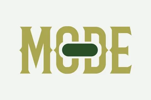 MODE text with button symbol vector t-shirt design Stock Illustration