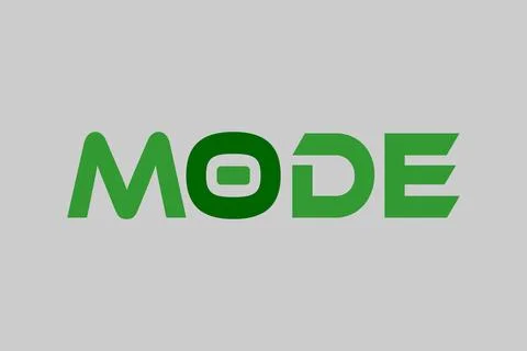 MODE text with creative button logotype template Stock Illustration