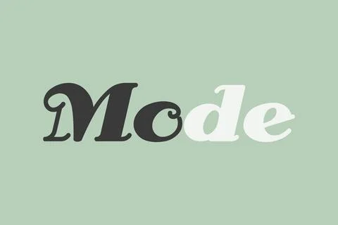 MODE text with creative logotype template Stock Illustration