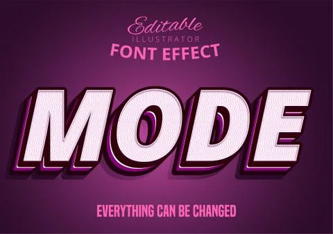 Mode text, editable text effect Stock Illustration