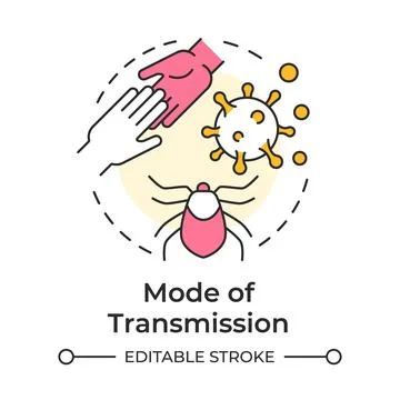 Mode of transmission multi color concept icon Illustrazione stock