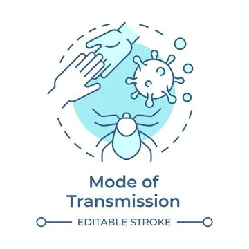 Mode of transmission soft blue concept icon Illustrazione stock