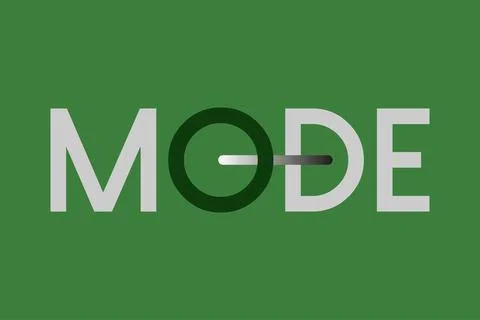 MODE typography text with symbol vector illustration Stock Illustration