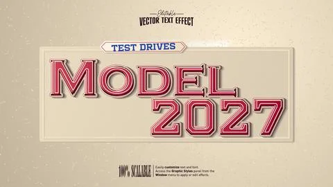 Model 2027 Crimson Text Effect with Bone Inline on a Raised Card Ilustración de archivo