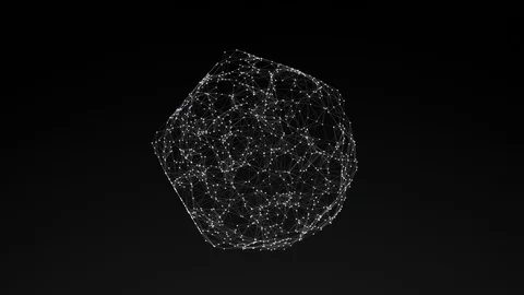 Model of 3D object, abstract geometric composition Stock Footage 85877313