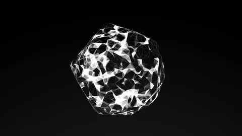 Model of 3D object, abstract geometric composition Stock Footage 85877361