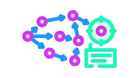 Model accuracy gauge machine learning color icon animation Stock Footage 327259881