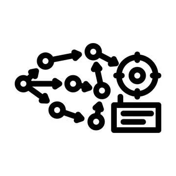 Model accuracy gauge machine learning line icon vector illustration 库存插图