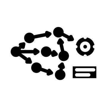 Model accuracy gauge machine learning glyph icon vector illustration Stockillustratie