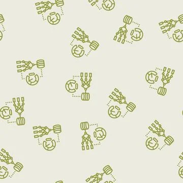 Model accuracy gauge machine learning line seamless pattern Illustrazione stock