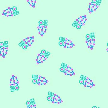 Model accuracy gauge machine learning vector seamless pattern 库存插图