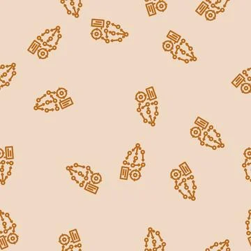 Model accuracy gauge machine learning line vector seamless pattern 库存插图