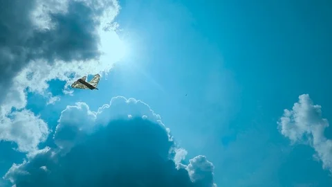 Model of the aircraft Stock Footage 113180063