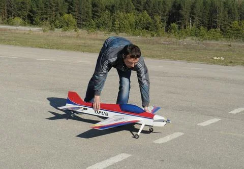 Model airplane flights Stock Photos