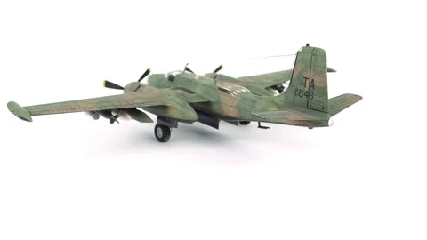 Model Of The American Attack Aircraft A-26 Invader. Video stock 295455206
