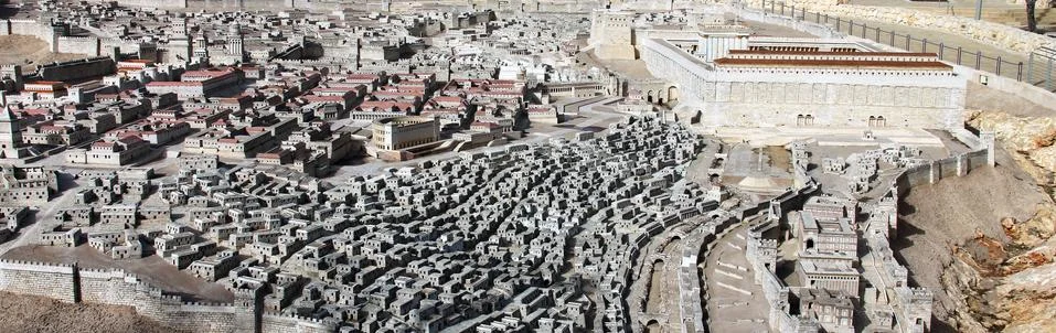 Model of the ancient jerusalem. Stock Photos