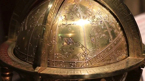 Model of the ancient oriental globe Stock Footage 83601281