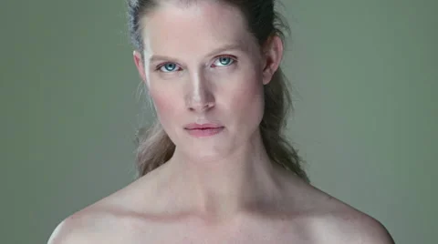 Model applying facial cream. Stock Footage 63028112
