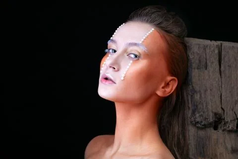 Model with artistic make-up Stock Photos