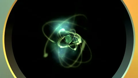 Model of atom.  Decay reaction. Controlled reaction Stock Footage 160313929