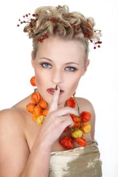 Model in autumn style Stock-Fotos