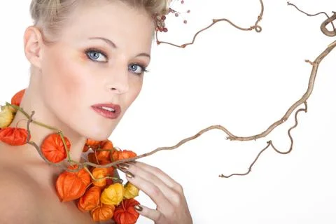 Model in autumn style Stock Photos