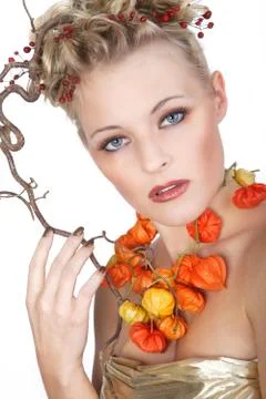 Model in autumn style Stock Photos