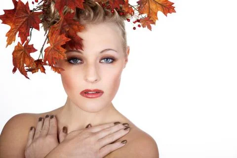 Model in autumn style Stock Photos