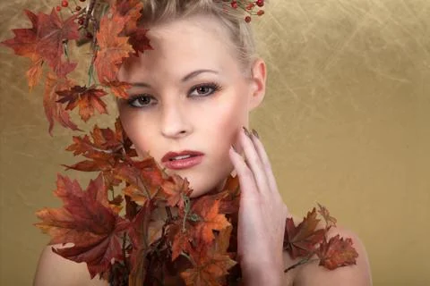 Model in autumn style Stock-Fotos