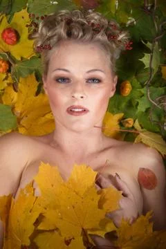 Model in autumn style Stock Photos