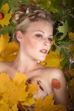 Model in autumn style Stock-Fotos