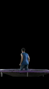 Model with Back flip Stock Footage 79855